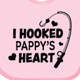 thumbnail image 4 of Inktastic I Hooked Pappy's Heart with Fishing Rod Boys or Girls Baby Bib, 4 of 4