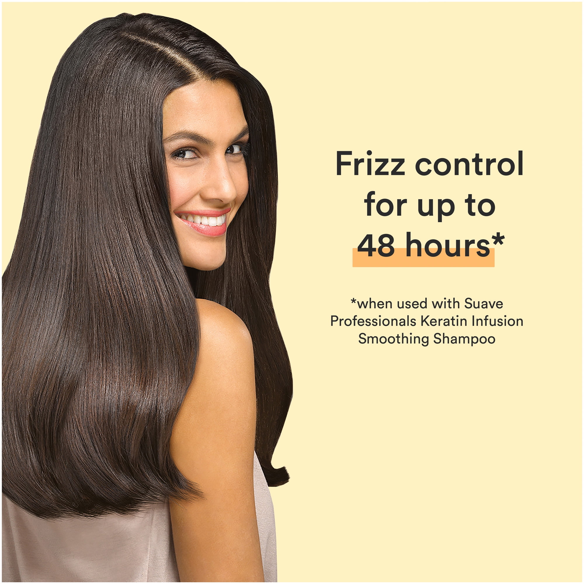 Suave Professionals Frizz Control Moisturizing Daily Shampoo & Conditioner with Keratin, Full Size Set, 2 Pack