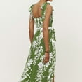 thumbnail image 4 of Floral Print Maxi Dress with Pockets Boho A-Line, 4 of 6