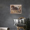 thumbnail image 2 of Horse Wall Art Farmhouse 3D Horse Pictures Wall Decor Runnning Horses Canvas Prints Painting Rustic Country Home Decor Framed Artwork for Living Room Bedroom Bathroom Ready to Hang 12"x16", 2 of 6