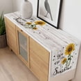 thumbnail image 4 of Yellow Sunflowers Table Runner - 72 Inch Long, Kitchen Dining Table Runner Dresser Scarves, Summer Botanical Country Wood Grain Farmhouse Decor for Coffee Tables Wedding Party Banquet, 4 of 8