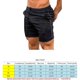 thumbnail image 2 of Soidarity Hombres Fitness Culturismo Gimnasios Joggers Pantalones cortos Pantalones de chándal Pantalones para correr Uniforme atlético azul negro 2XL Soidarity FS7572-12, 2 of 4