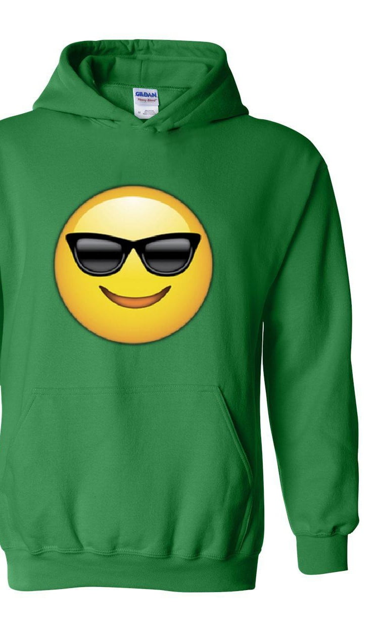 IWPF Unisex Emoji with Sunglasses Hoodie Sweatshirt