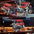 thumbnail image 4 of V8 Engine Building Set for Adults, 1101 PCS Mechanical Building Blocks with Realistic Engine Motor, Car Engine Engineering DIY Model Kit, STEM Educational Gift for Car Lovers & Collectors, 4 of 7