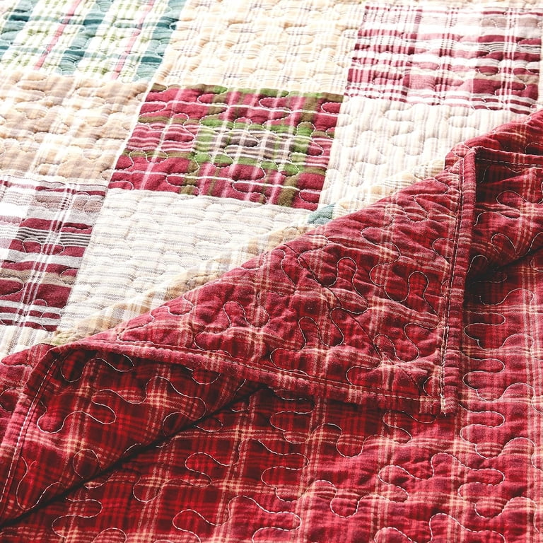 Greenland Home Fashions Oxford Reversible Throw Quilt, 50x60