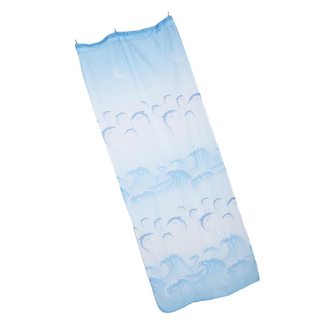 Tulle Voile / Tela Puerta Cortina Ventana Panel Cortina Bufanda Cenefa Divisor 蓝色 BLESIY Cortina