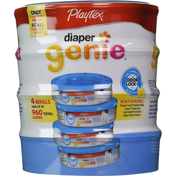 Playtex Diaper Genie Disposal System Refills, 240 Count (Pack of 4)