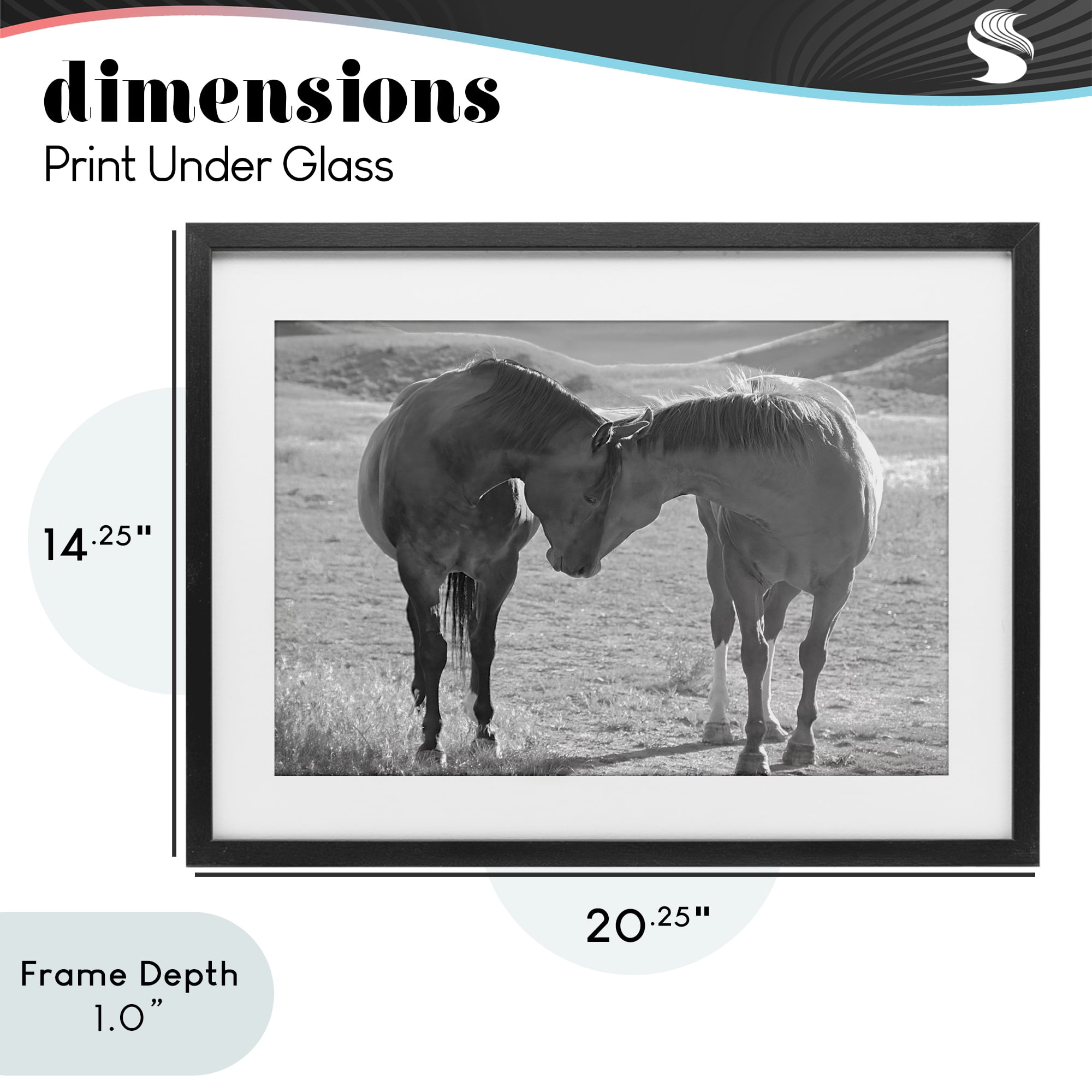 Stupell Industries Sweet Nothings Bond Between Horses Black Framed Print Under Glass, design by Steve Toole