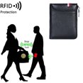 thumbnail image 3 of Tarjetero con bloqueo RFID, tarjetero pequeño de cuero genuino para mujeres o hombres, billetera tipo acordeón con cremallera, 3 of 6