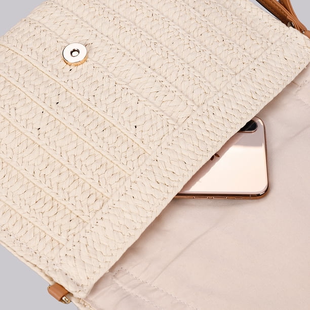 Bolsa tejido de playa de mano informal elegante portátil para vacaciones de fin de semana JShteea Para Estrenar