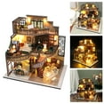 thumbnail image 6 of Mini Dollhouse Assemble Kits DIY Miniature Villa with LED Lights 3D for Home, 6 of 8