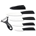 thumbnail image 1 of relayinert 5 Pcs Zirconia Ceramic Knife Set Cooking Tools 3" 4" 5" 6" Inch Paring Chef Knife + Peeler + Covers Ceramic Knife Set, 1 of 5