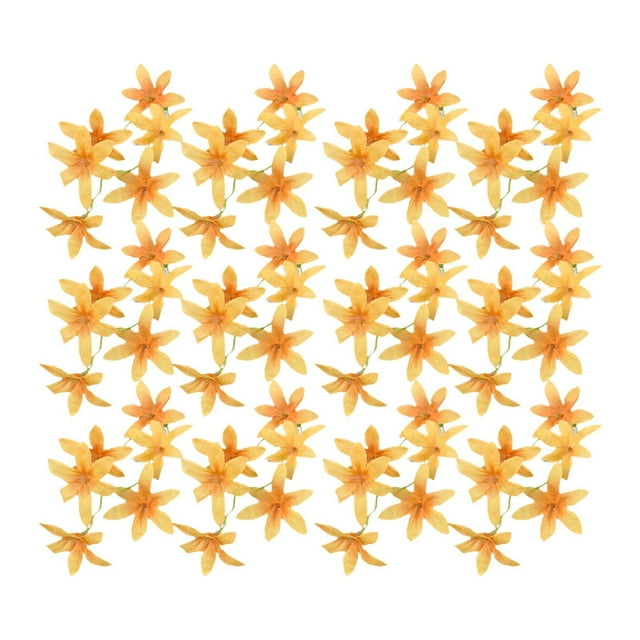 12 piezas de flores artificiales de seda de 7 pulgadas, adorno de simulación realista para decoración de fiestas, oficinas y restaurantes. Amarillo