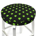 thumbnail image 3 of KLL Green Monster Round Bar Chair Cushion Cover,Bar Stool Protector with Elastic, Soft Washable-13 inch, 3 of 7