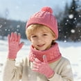 thumbnail image 2 of Boys Winter Hat Gloves Neck Warmer Set, Children Beanies Hats Warm Lining Beanie for 2-8 Years Boys and Girls, 2 of 5