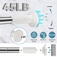 thumbnail image 4 of Shower Curtain Rod 51-168 In Long Outdoor Tension Curtain Rod for Patio, Adjustable Curtain Rod No Drilling, Spring Tension Rod for Bathroom Window Easy to Install No Rust, Stainless Steel, White, 4 of 9