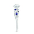 thumbnail image 3 of Lab Grown Diamond Designer Engagement Ring with Sapphire, 10K White Gold, US 10.00, 3 of 9
