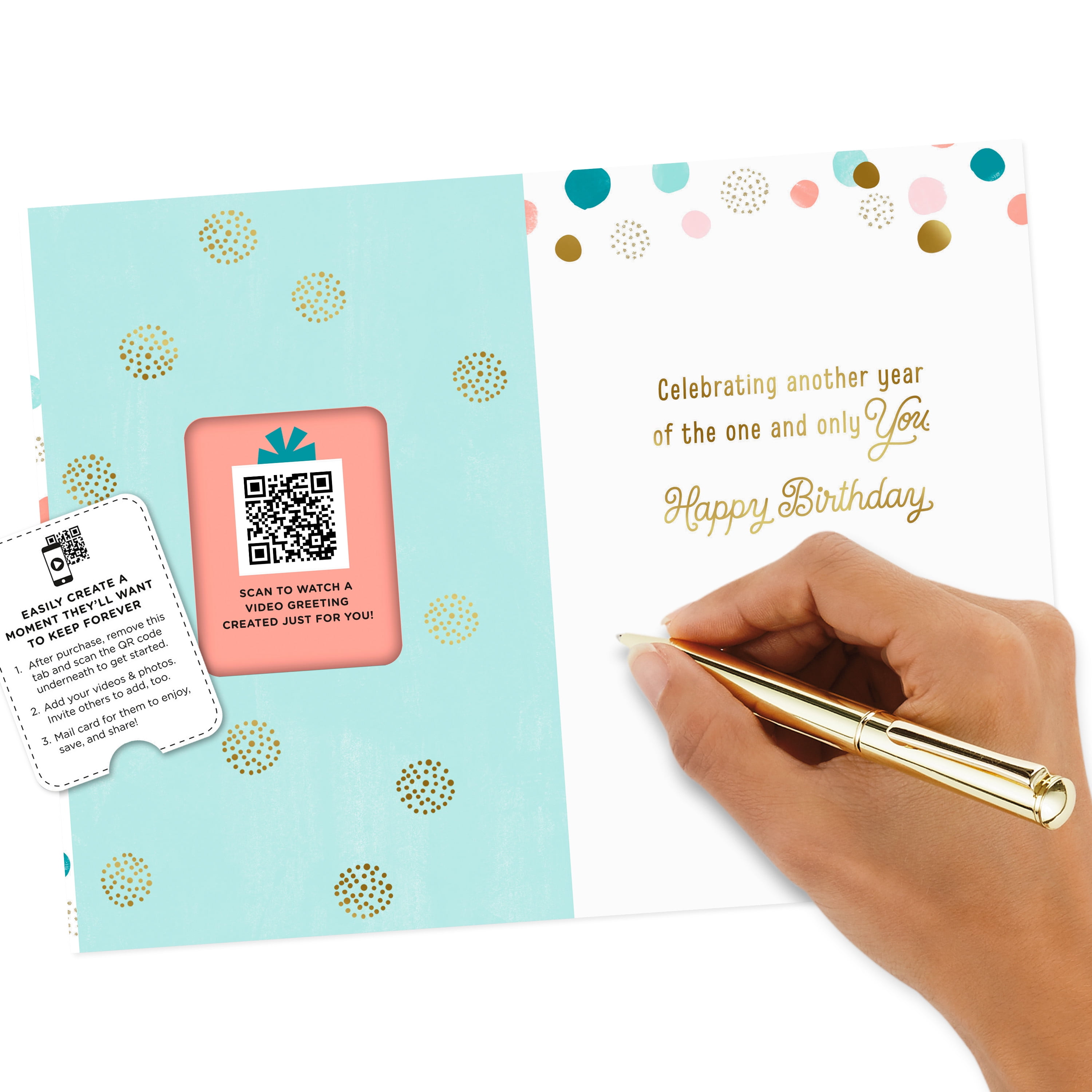 (2 pack) Hallmark Personalized Video Birthday Card, You Are Amazing (Record Your Own Video Greeting)