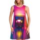 thumbnail image 1 of Fotbe Neon Cassette Tape Vestido de Verano sin Mangas para Mujer – Vestido Midi Línea A, Estilo Camiseta Floral, Vestido Playero Casual y Fluido, 1 of 7