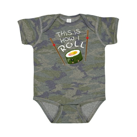 

Inktastic This is How I Roll- Cute Sushi Gift Baby Boy or Baby Girl Bodysuit