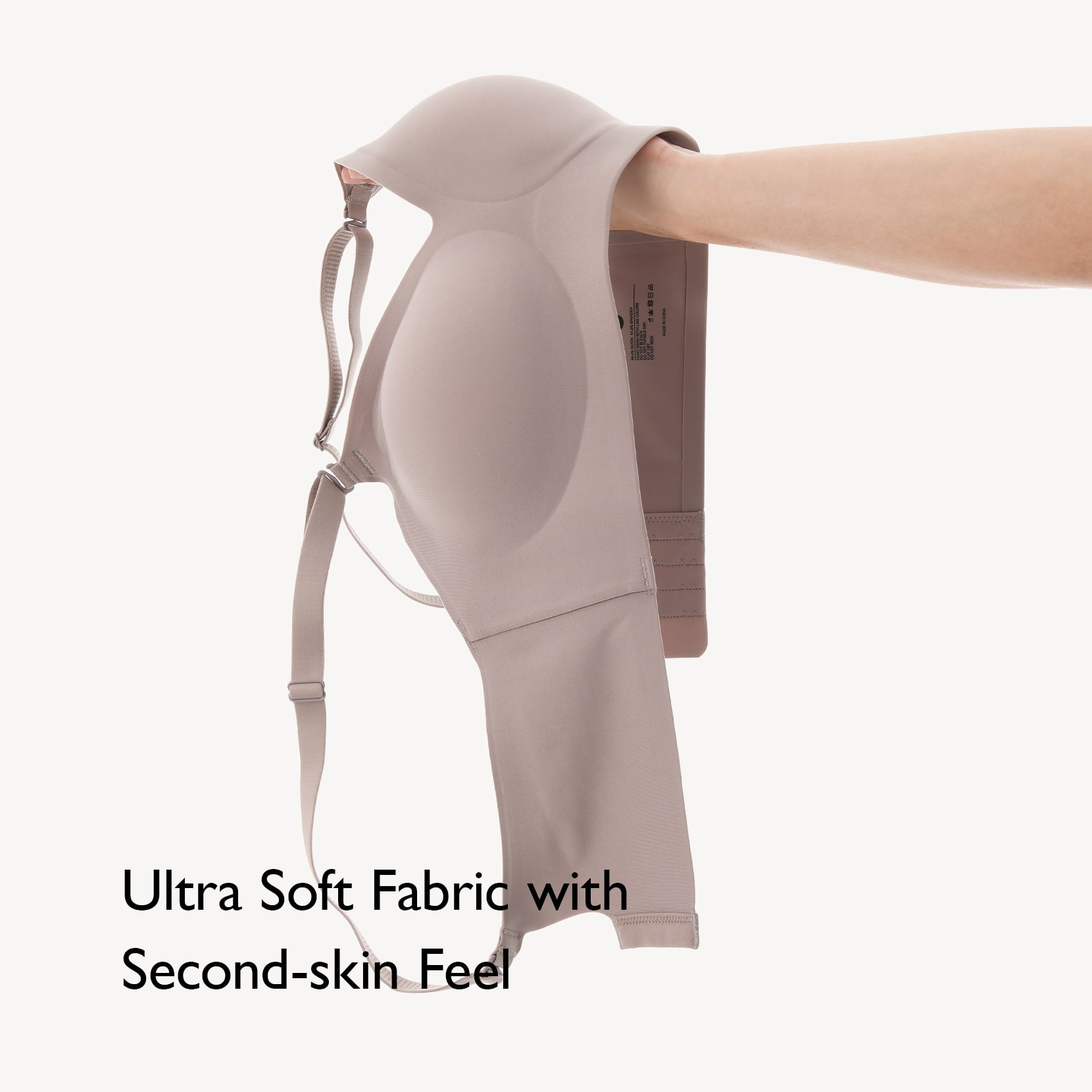COMFELIE Ultra Comfort Wireless Bra for Women | V Neck Adjustable Seamless  Bralette YN25 Cream