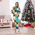 thumbnail image 7 of FORMRS Onesies Pajama for Adults Unisex Hoodie Winter Jumpsuit One Piece Sleepwear, Sizes S-2XL, Blue Checkered Pattern, 7 of 7