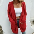 thumbnail image 4 of Fall Sweater for Women 2022 Open Front Knit Cardigan Lightweight Fuzzy Sweater Lantern Long Sleeve Fluffy Coat Outwear Women Sweaters Clearance Cheap, 4 of 7