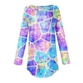 thumbnail image 4 of Ruyang Womens Blouses Dressy Casual Fall Hippie Tshirts Shirts Long Sleeve Cute Tops Floral Tunics Tops Crew Neck Sweatshirts Womens Medium Shirts, 4 of 5