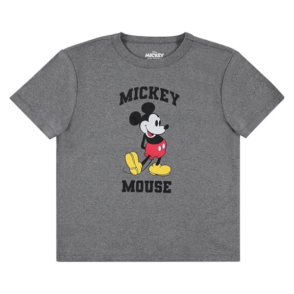 Disney Women's Mickey Mouse Shirt, Graphic Print Cartoon Mickey T-shirt Charcoal - S