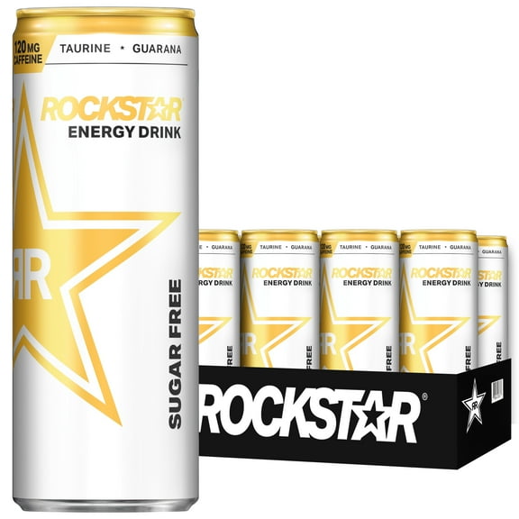 Rockstar Sugar Free Energy Drink 12oz 8pk Sleek Can