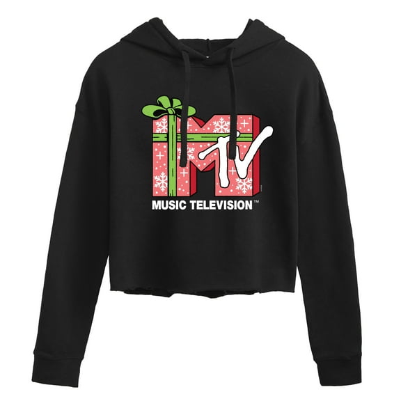 MTV - Present - Juniors Cropped Pullover Hoodie