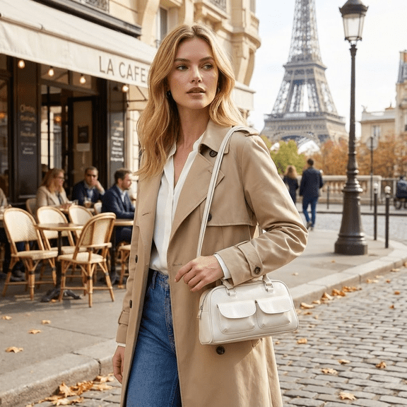 Small Tote Bag for Women, PU Leather Shoulder Handbag, Minimalist Crossbody Bags for Women