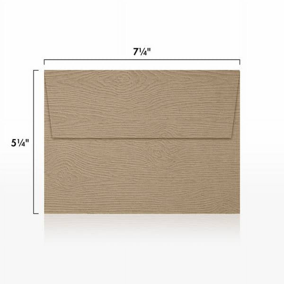 LUXPaper A7 Invitation Envelopes, 5 1/4 x 7 1/4, Oak Woodgrain, 1000/Pack