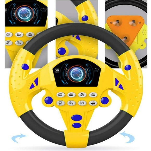 1Pc Children's Toy Simulated Driving toy steering wheel Steering Wheel Copilot Toy Small Steering Wheel Toy Early Education Sounding Toy Kid Gift