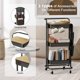 thumbnail image 2 of Utilitario de metal Rolling Cart DTK de 3 niveles con mesa y almacenamiento lateral, 2 of 8