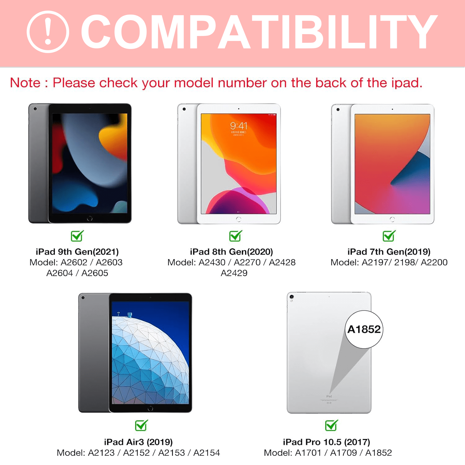 iPad 7th/8th/9th Generation Case with Keyboard 10.2-inch 2019/2020/2021, iPad Air 3rd/Pro 10.5-inch 2017 Compatible, 7 Color Backlit Keyboard BT/Wireless/Detachable with Pencil holder (Mint Green)