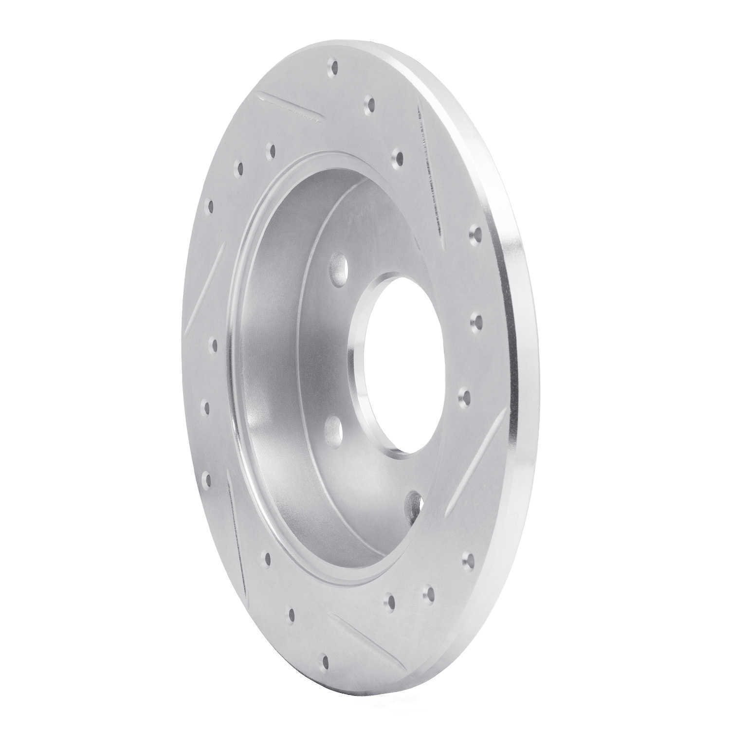 Dynamic Friction Company 631-46003L DFC Brake Rotor - Drilled And Slotted - Silver