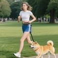 thumbnail image 1 of Pet Running Traction Sports Rope Set Reflective Night Running Sports Waist Bag Service Dog Leash Wrap Two Dog Leash Large Dogs Waist Small Girl Dog Leash Training Leashes for Dogs Dog Leach for Big, 1 of 3