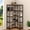 Brown, variant on Uforic 5-Tier Corner Bookshelf, Corner Shelf Display Bookcase with Metal Frame for Home Office, Black