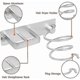 thumbnail image 3 of Hair Dryer Holder, Hair Straightener Wall Mounted Aluminum Hair Dryer Holder Stand, With Cable Tidy For Storing Hair Dryer, Straightener, Hairbrushes, 3 of 5