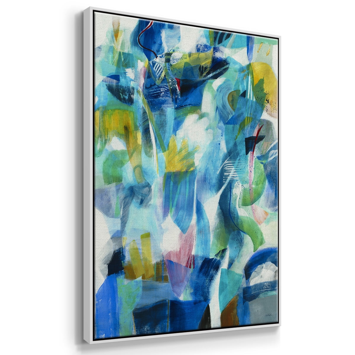 Green Passage Framed Premium Gallery Wrapped Canvas - Ready to Hang - 25 x 37 - White Floating Frame