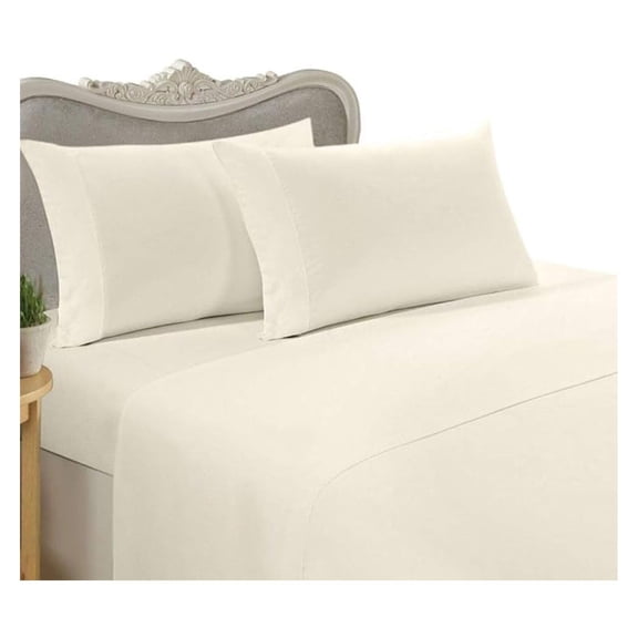 King Size, Solid/Plain, 1500 Thread Count / 1500TC Sateen Weave Long Staple 100-Percent Ultra Soft Egyptian Cotton 4 Piece Bed Sheet Set. Inlcudes 2 Pillow Cases (Deep Pocket)