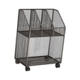 thumbnail image 1 of simhoa Book Organizer Save Space 360 degree Swivel Casters Compact Iron Movable Bookshelf Two Layer, 1 of 8