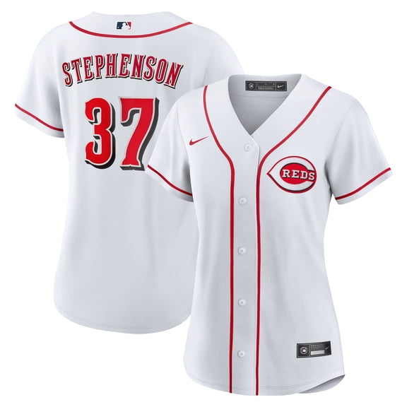 Women's Nike Tyler Stephenson White Cincinnati Reds Home Replica Jersey