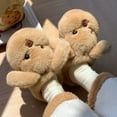 thumbnail image 5 of Cute Girls' Fuzzy Slippers Lovely Anime Doggies Soft Warm Winter House Slippers with Flat Sole Anti-slide Safe Slip-on Slipper Indoor Winter Fashion Footwear, 5 of 6