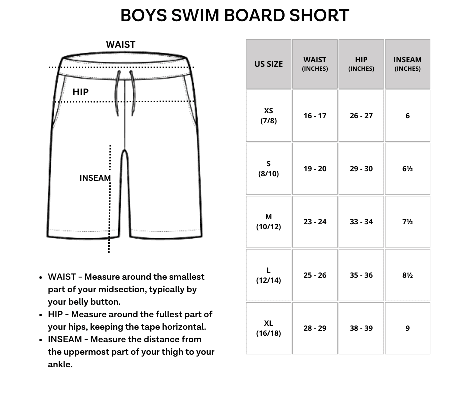 Real Essentials 3 Pack: Boy's Swim Trunks with Cargo Pockets & Mesh Lining - UPF 50+
