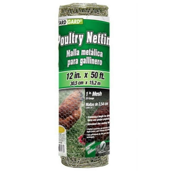 Midwest Air 308415B 12 in. x 50 ft. Poultry Netting, 1 in. Mesh