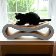 PetFusion Ultimate Cat Scratcher Pad Lounge & Bed For Cats, Reversible Infinity, Durable & Long Lasting, Gray