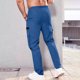 thumbnail image 5 of Ceisia Men Solid Color Fleece Multi Pocket Work Pants Loose Drawstring Gift Elastic Cuff Trousers, 5 of 9