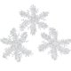 thumbnail image 4 of Snowflake String Decoration, Christmas Tree Pendant, Holiday Snowflake, Festive Home Decor, LED Icicle Lights, Metal Frame, Clear Glass Bulbs, For Bedroom, Office, Dormitory, 4 of 9